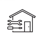 Renovation Line Icon, Outline Vector Symbol Illustration. Pixel Perfect, Editable Stroke.